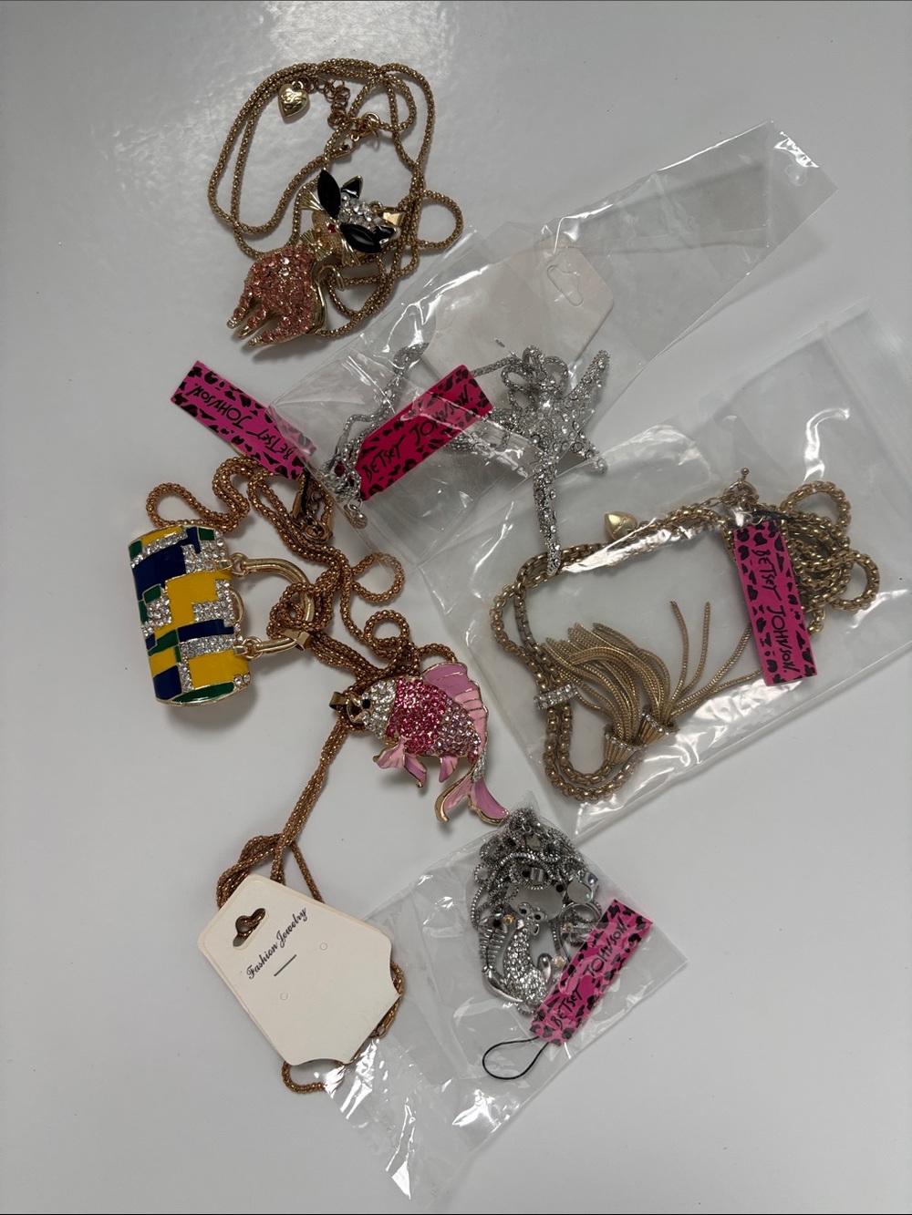 Assorted Women's Fashion Necklaces - Pink, Gold, Silver, Blue, Green